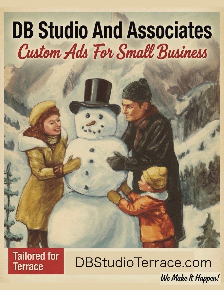 DB Studio and Associates newspaper ad: Custom Ads for Small Business, Tailored for Terrace